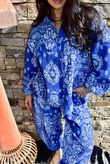 Hush Pillow Cotton Bandana B Boyfriend Shirt Malibu Blue