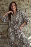 Hush Pillow Cotton Bandana B Boyfriend Shirt Mocha