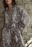 Hush Pillow Cotton Bandana B Boyfriend Shirt Mocha