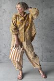Hush Pillow Cotton Bandana B Boyfriend Shirt Mustard