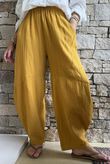 Hush Pillow Cotton Classic Barrel Pant Mustard