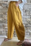 Hush Pillow Cotton Classic Barrel Pant Mustard