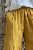 Hush Pillow Cotton Classic Barrel Pant Mustard