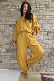 Hush Pillow Cotton Classic Barrel Pant Mustard