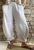 Hush Pillow Cotton Classic Barrel Pant White