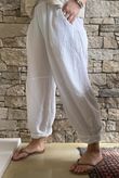 Hush Pillow Cotton Classic Barrel Pant White
