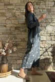 Hush Pillow Cotton French Tuck Shirt Charcoal