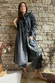 Hush Pillow Cotton French Tuck Shirt Charcoal