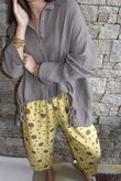 Hush Pillow Cotton Spot On Pant Soft Ochre