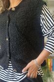 Hygge Boucle Knit Gilet Black