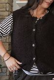 Hygge Boucle Knit Gilet Coffee Bean