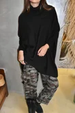 Iggy Cowl Neck Tassel Blanket Knit Black
