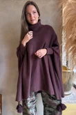 Iggy Cowl Neck Tassel Blanket Knit Maroon 