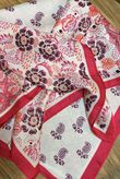 Indira Patchwork Silky Blend Square Scarf Pink /20=