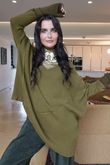 Jagger Quirky Ribby Knit Mucky Olive