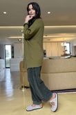 Jagger Quirky Ribby Knit Mucky Olive
