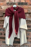 Jonti Knit XL Neckerchief Scarf Burgundy