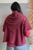 Jonti Knit XL Neckerchief Scarf Burgundy
