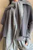 Jonti Knit XL Neckerchief Scarf Dark Grey