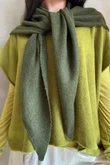 Jonti Knit XL Neckerchief Scarf Deep Olive