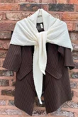 Jonti Knit XL Neckerchief Scarf Ecru