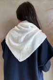 Jonti Knit XL Neckerchief Scarf Ecru