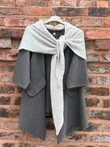 Jonti Knit XL Neckerchief Scarf Light Grey
