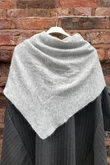 Jonti Knit XL Neckerchief Scarf Light Grey