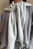 Jonti Knit XL Neckerchief Scarf Light Grey