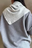 Jonti Knit XL Neckerchief Scarf Light Grey