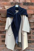 Jonti Knit XL Neckerchief Scarf Navy
