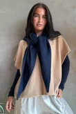 Jonti Knit XL Neckerchief Scarf Navy
