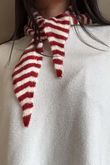 Jonti Stripe Knit Neckerchief Rouge **