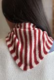 Jonti Stripe Knit Neckerchief Rouge **