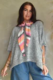 Jonti Stripe Knit Neckerchief Scarf 7