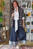 Keaton Plaid Military Jacket Navy