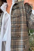 Keaton Plaid Military Jacket Steel