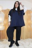 Kennedy Oversized Blouse Navy  /40=