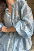 Kings Road Paisley Blouse Baby Blue /3=