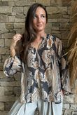 Kings Road Paisley Blouse Black - /15 pre order due 1 week