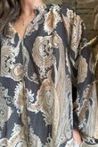 Kings Road Paisley Blouse Black - /15 pre order due 1 week