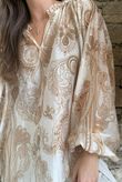 Kings Road Paisley Blouse Natural /1/15 pre order due 1 week