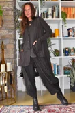 Kingsley Herringbone Scuba Sleeveless Morning Coat Coffee Bean