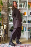Kingsley Herringbone Scuba Sleeveless Morning Coat Coffee Bean