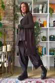 Kingsley Herringbone Scuba Sleeveless Morning Coat Coffee Bean