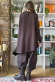 Kingsley Herringbone Scuba Sleeveless Morning Coat Coffee Bean