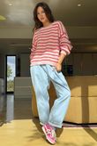 Kondi Stripe Knit Pink Red