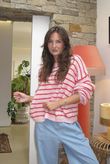Kondi Stripe Knit Pink Red