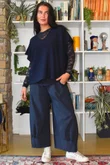 Love Lace Body Skim Top Navy 
