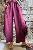 Lagen 7/8 Barrel Pant Aubergine 